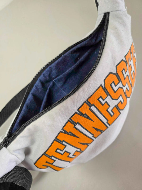 Upcycled Tennessee Volunteers Crescent Crossbody Bag
