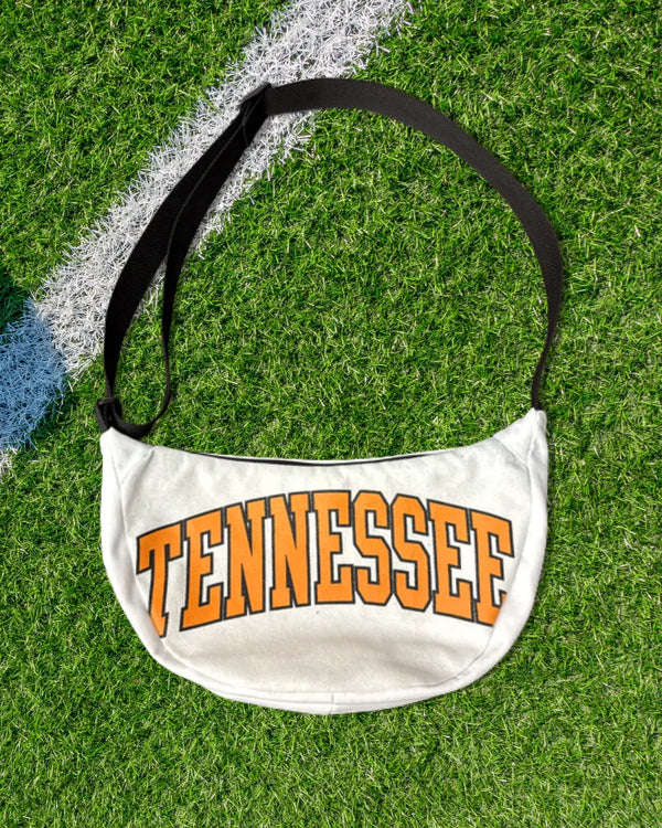 Upcycled Tennessee Volunteers Crescent Crossbody Bag