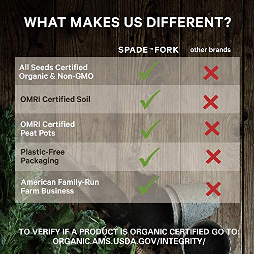 Indoor Herb Garden Starter Kit - Certified USDA Organic Non GMO