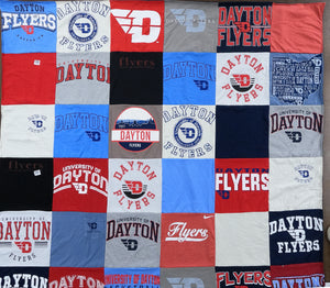 Red and Blue Reunions: University of Dayton T-Shirt Quilts
