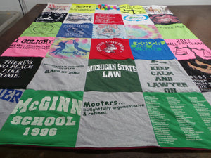Green and White Memories: Michigan State University T-Shirt Quilts