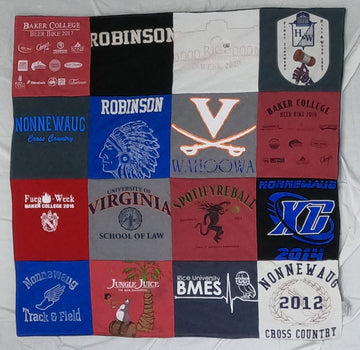 Wrap Yourself in Memories: Baker College Spirit and Project Repat T-Shirt Quilts