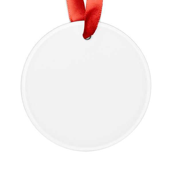 Minooka Volleyball Team Acrylic Christmas Ornament with Ribbon