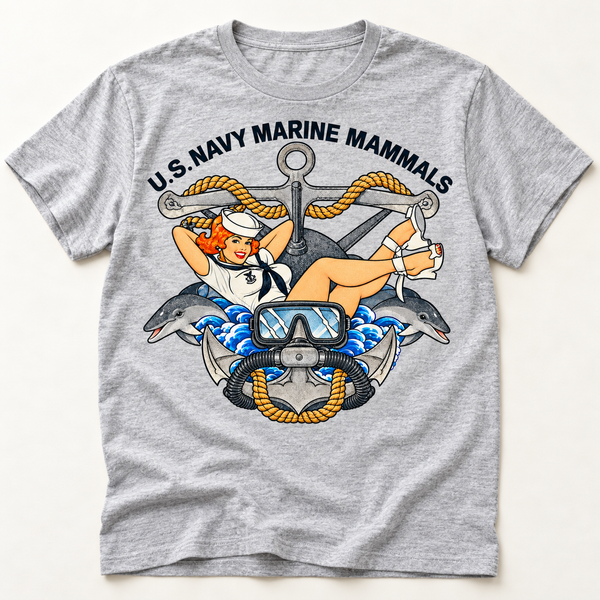U.S. Navy Marine Mammals Vintage-Inspired Graphic Tee
