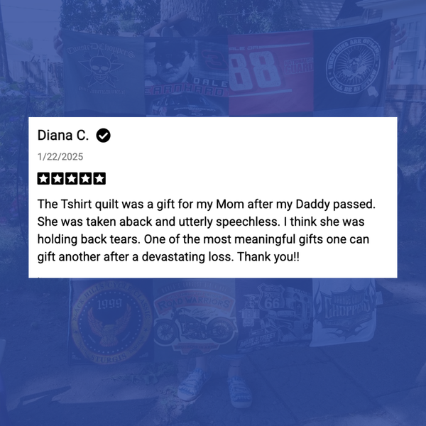 Project Repat Memorial T-Shirt Quilt Testimonial 3