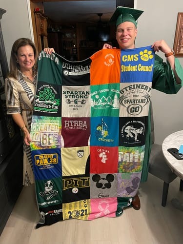 Project Repat Graduation Quilt Photo Example