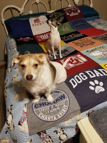 Graduation t-shirt quilt example