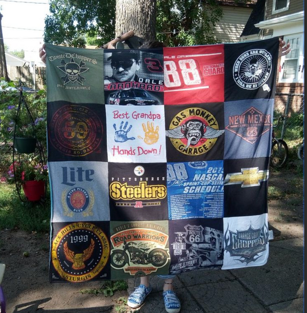 Graduation t-shirt quilt example