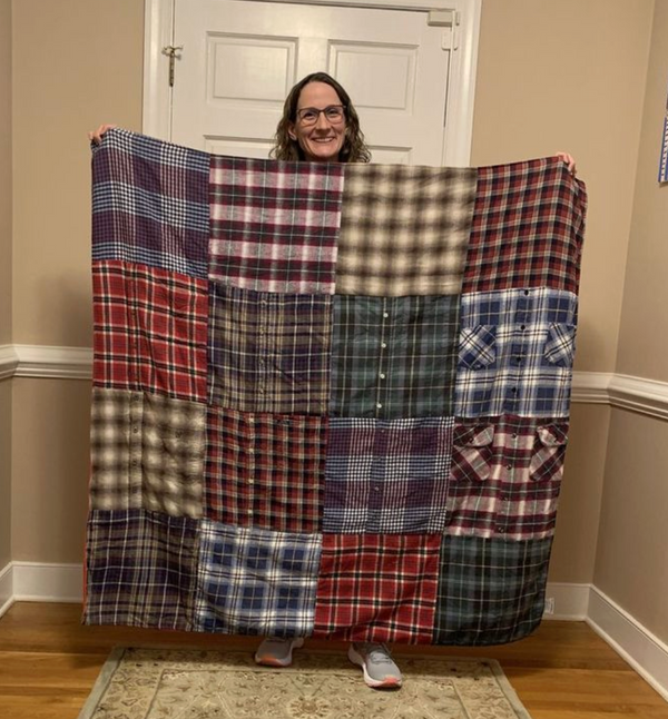 Graduation t-shirt quilt example