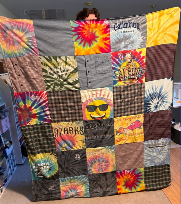Graduation t-shirt quilt example