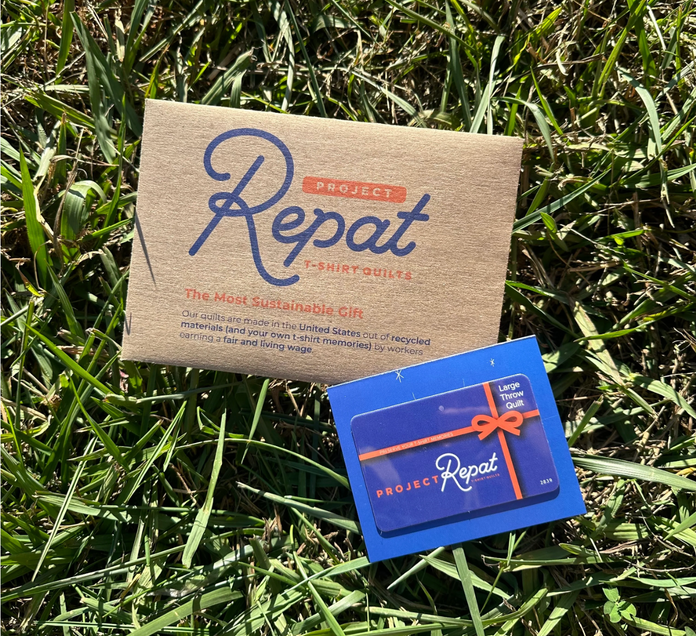 Project Repat Gift Card, Give A T-Shirt Quilt