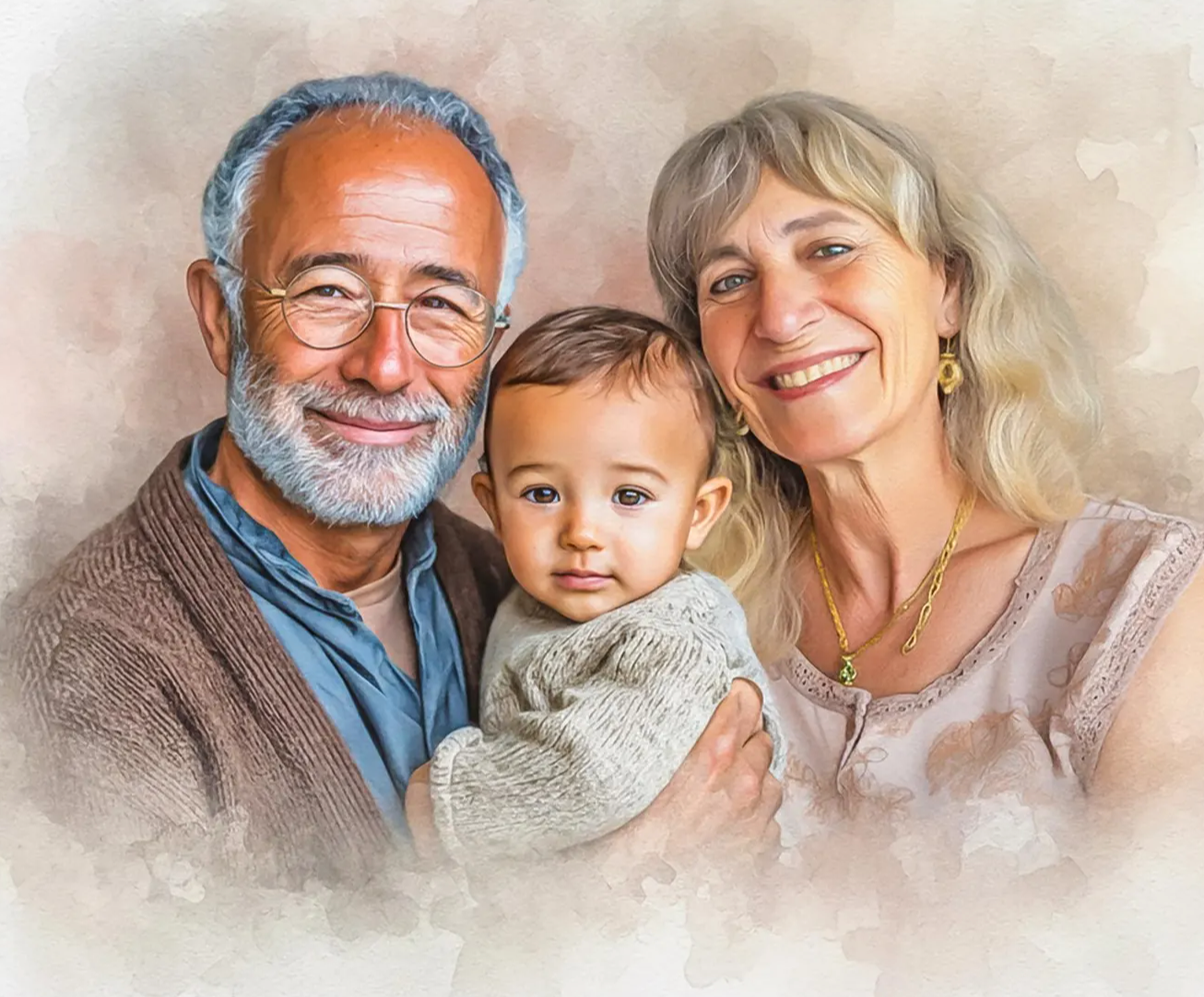 Canvas Print- Combining photos, Blending Family Portraits