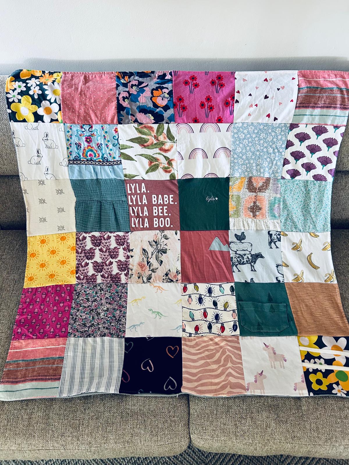 Baby Blanket Made with Your Shirts by Project Repat – Project Repat T ...