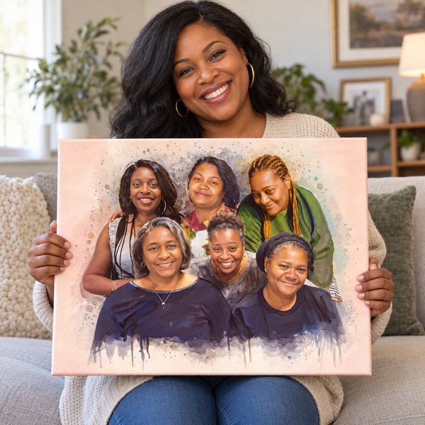 Canvas Print- Combining photos, Blending Family Portraits