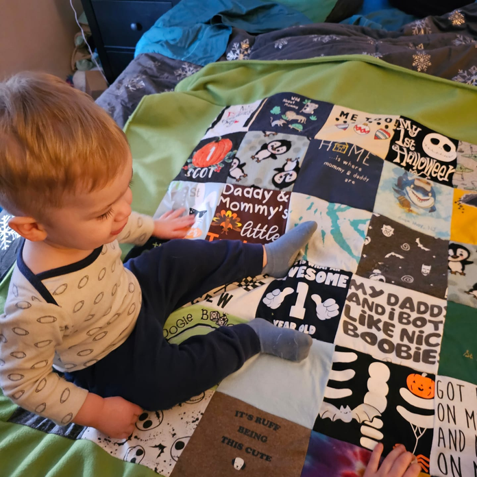 Throw Baby Blanket Made with Your Shirts by Project Repat