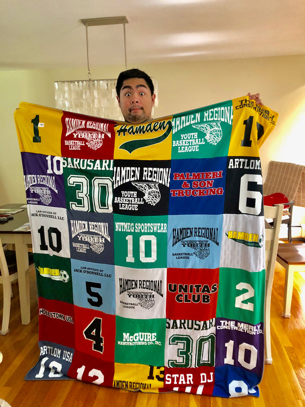 Graduation t-shirt quilt example