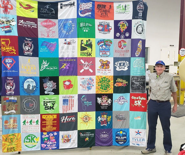 Graduation t-shirt quilt example