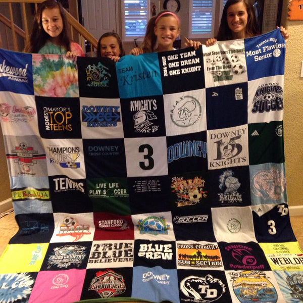 Graduation t-shirt quilt example